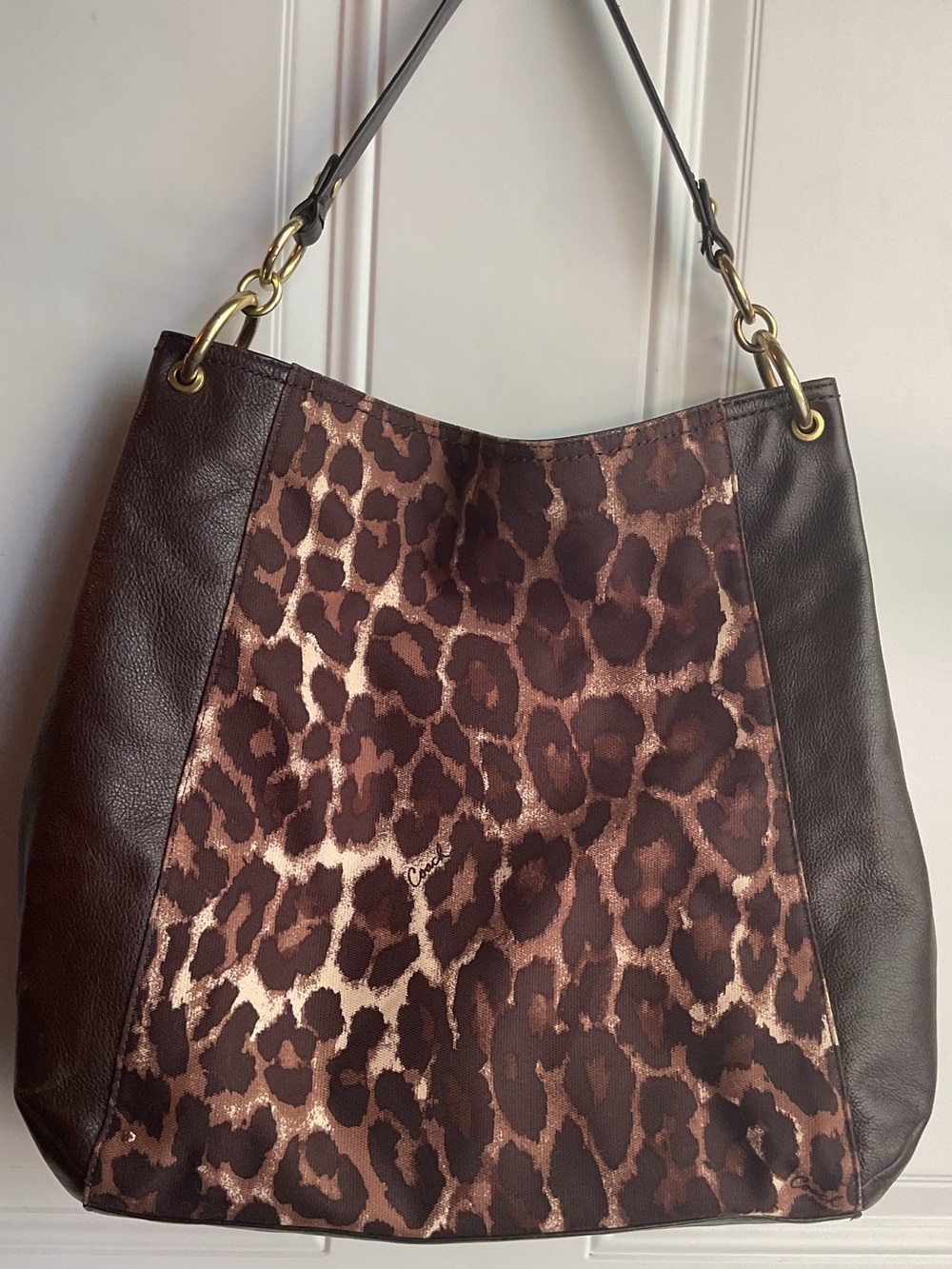 COACH Park Chain Ocelot Leopard Print & Leather w/ Goldtone Hardware 2013 - Picture 12 of 16